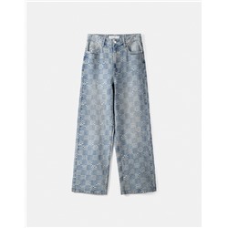 Jacquard super baggy jeans