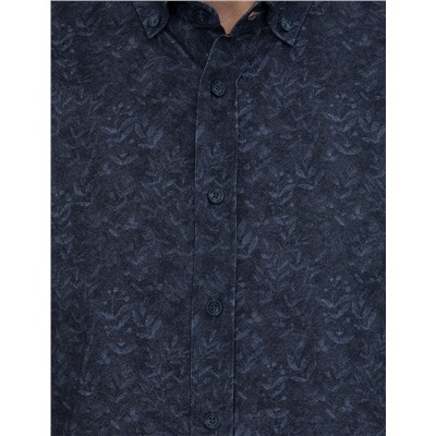 Lacivert Slim Fit Uzun Kollu Gömlek