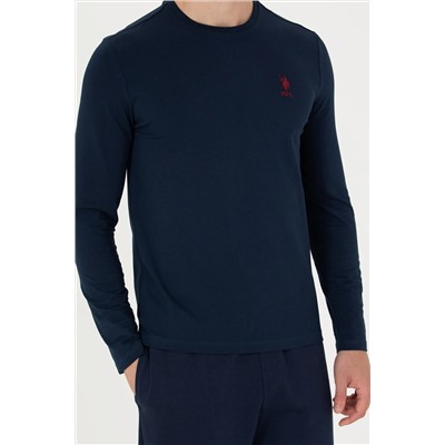 Erkek Lacivert Basic Sweatshirt