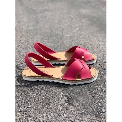 КОМБО AB. ZAPATOS Cruz-Yute FUXIA+Vera pelle flores АКЦИЯ