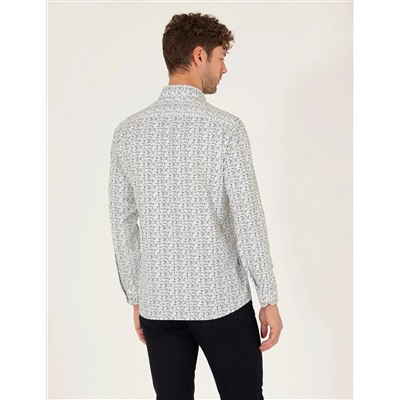 Haki Slim Fit Uzun Kollu Gömlek