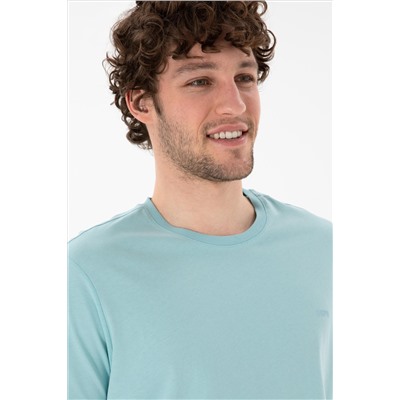 Erkek Regular Fit Bisiklet Yaka Aqua Basic Tişört