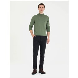 Siyah Slim Fit Kanvas Pantolon