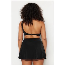 Siyah Şort Etekli Mini Büyük Beden Bikini Altı TBBSS23CR00015
