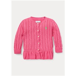 Baby Girl Cotton Peplum Cardigan