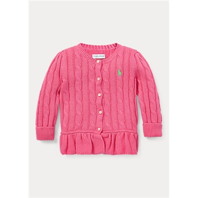 Baby Girl Cotton Peplum Cardigan
