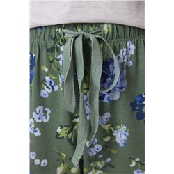 Pijama largo 100% algodón estampado flores
