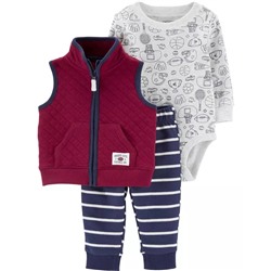 3-Piece Sports Little Vest Set