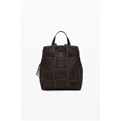 Mochila trenzada efecto piel mini