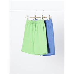 PACK OF 2 PAIRS OF BASIC FLEECE SHORTS