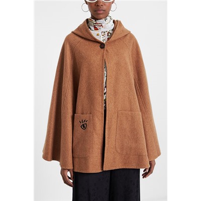 Poncho flor capucha