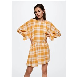 Vestido algodón cuadros -  Mujer | MANGO OUTLET España