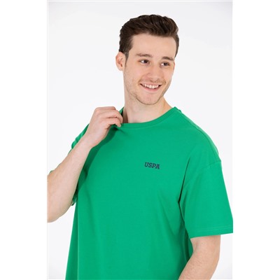 Erkek Yeşil Oversize Bisiklet Yaka Tişört