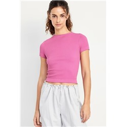 Fitted Seamless Ribbed T-Shirt