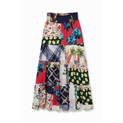 Falda midi patch