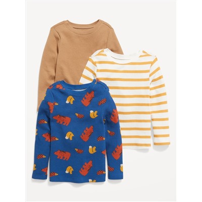 Unisex Long-Sleeve Thermal-Knit T-Shirt 3-Pack for Toddler