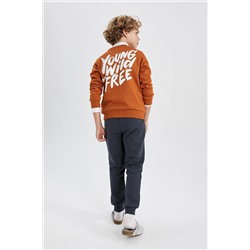 Defacto Erkek Çocuk Sırt Baskılı Uzun Kollu Pijama Takımı B2366A823WN