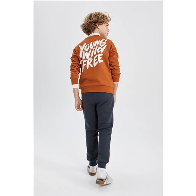 Defacto Erkek Çocuk Sırt Baskılı Uzun Kollu Pijama Takımı B2366A823WN