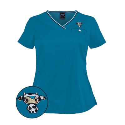 koi Scrubs tokidoki Mozzarella Embroidered Top