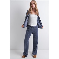 Pantalón terciopelo suave azul