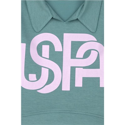 Kız Çocuk Mint Polo Yaka Sweatshirt
