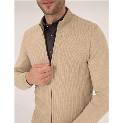 Kum Melanj Slim Fit Triko Hırka