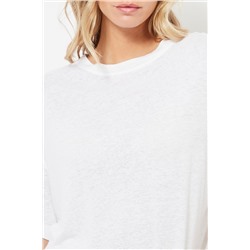 Camiseta de lino - Blanco