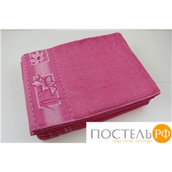 Полотенце "Ромашка" фуксия 500 гр, 70*140,100% хлопок. (70)