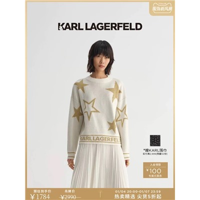 Karl Lagerfel*d 🌟коллекция 2024⚡️ трендовый теплый свитер из смеси овечий шерсти. Яркая пятиконечная звезда и буквенный жаккард выглядят очень стильно.. цена на бирке 299 💵 экспорт!