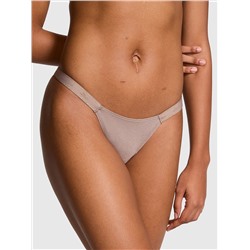 Logo Cotton High-Leg Micro Thong Panty