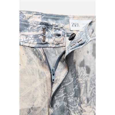 ZW COLLECTION PRINTED STRAIGHT-LEG TROUSERS