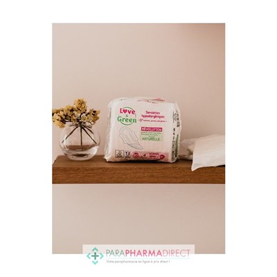 Love&Green Serviettes Ecologiques - Révolution - Normal x14
