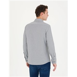 Haki Slim Fit Uzun Kollu Gömlek