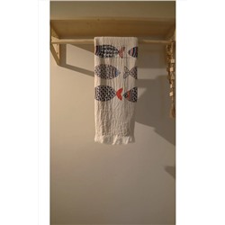 AQUATOLIA, MÜSLİN BÜYÜK BALIKLI PEŞTEMAL - %100 Pamuk- 100x180- Peştemal- Plaj Havlusu- BALIK Desen