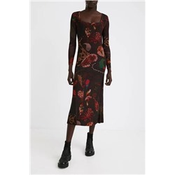 Vestido largo paisley