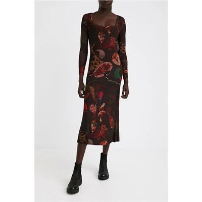 Vestido largo paisley