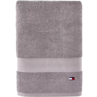 TOMMY HILFIGER Modern American Solid Cotton Bath Towel, 30" x 54"