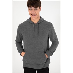 Erkek Antrasit Melanj Basic Sweatshirt
