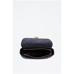 Bandolera de piel Anoia Negro, naranja y azul