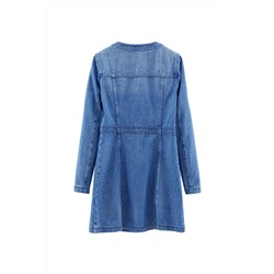 Vestido camisero vaquero Azul claro