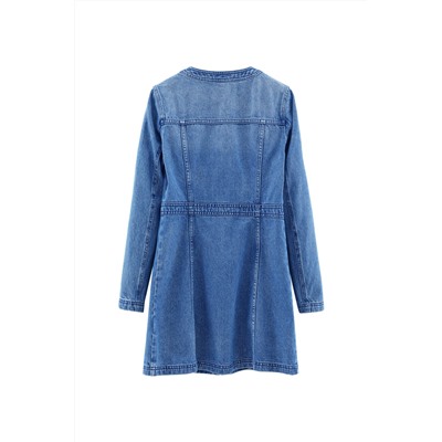 Vestido camisero vaquero Azul claro