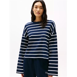 Relaxed Fit Long-Sleeve Stripe T-Shirt