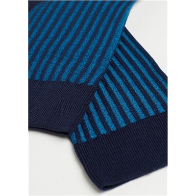 Kurze gerippte Herrensocken aus Fil d‘Ecosse