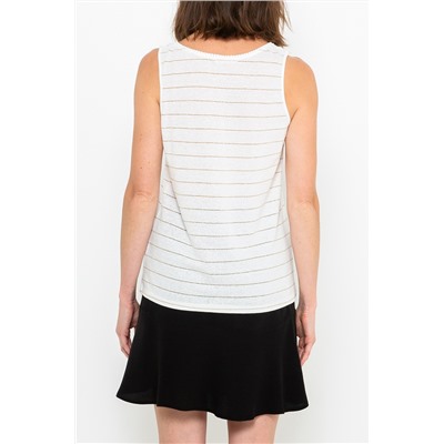 Camiseta de tirantes de lino Blanco roto