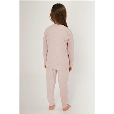 Kız Çocuk Pembe Pijama Takımı