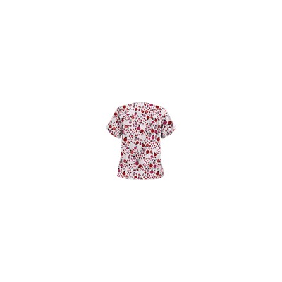UA Lady Bug Oasis White V-Neck Print Scrub Top