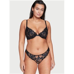 VERY SEXY Ziggy Glam Floral Embroidery Unlined Demi Bra