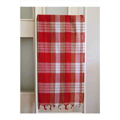 Melis Home, 10 Adet Hamam Peştemali, 80 X 175, Gelin Hamamı, Kırmızı Klasik