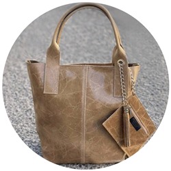 PELLE - Shopper napa taupe