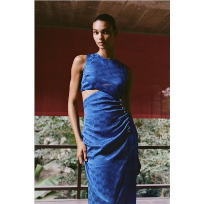 JACQUARD MIDI DRESS